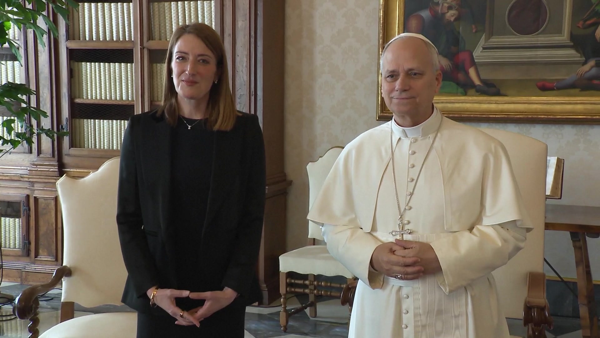 Official visit by Roberta METSOLA, EP President to Rome - Private audience with His Holiness Pope Leo XIV: extracts from the arrival and meeting